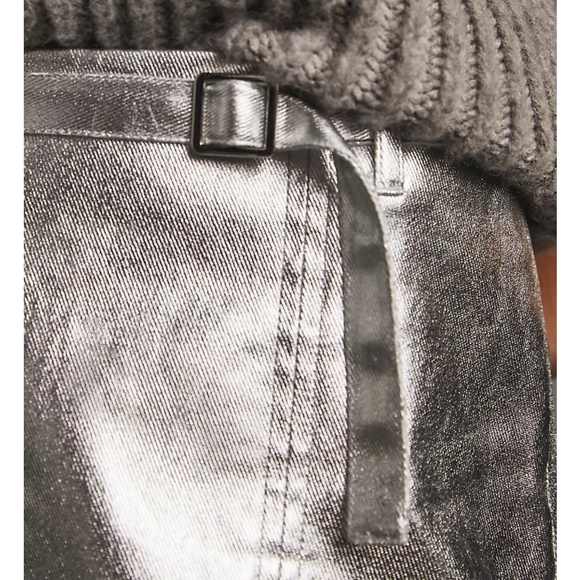 Anthropologie Maeve Metallic Mini Skirt - Picture 4 of 9